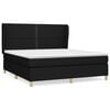 vidaXL Box Spring Bed with Mattress Black 160x200 cm Fabric