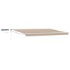vidaXL Electric Retractable Awning Beige and White 4 x 3 m