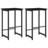 vidaXL Bar Stool 2 pcs Black Oak 40 x 32 x 74 cm Engineered Wood