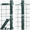 vidaXL Fence with Post Green 0.6 x 50 m Steel and PVC