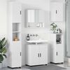 vidaXL Bathroom Furniture Set 5 pcs White Engineered wood & Metal