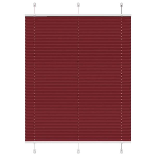 vidaXL Pleated Blind Bordeaux Red 110x150 cm Fabric Width 109.4 cm Polyester