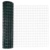 vidaXL Euro Fence with Post 10 x 1.2 m PVC-Coated Steel Green Mesh