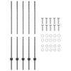 vidaXL Fence Post 5 pcs Grey 140 cm Steel