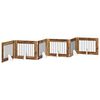 vidaXL Foldable Dog Gate with Stands 6 pcs Old Wood 482 cm