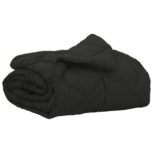 vidaXL Summer Duvet Black 200 x 135 cm Microfiber