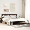 vidaXL Bed Frame without Mattress with Headboard Brown Oak 183x213 cm