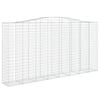 vidaXL Arched Gabion Baskets 10 pcs 400x50x200/220 cm Galvanised Iron