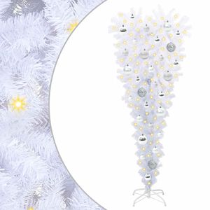vidaXL Artificial Christmas Tree with Stand White 120 cm PVC and Steel