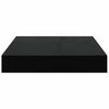 vidaXL Floating Wall Shelves 4 pcs High Gloss Black 23x23.5x3.8 cm MDF