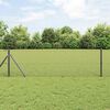 vidaXL Fence Post Grey 50 x 0.6 m (19 x 19 mm mesh) Steel and PVC