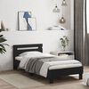 vidaXL Bed Frame without Mattress with Headboard Black 90x200 cm