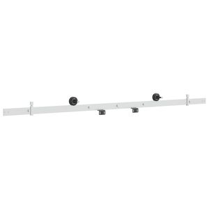 vidaXL Sliding Door Hardware Kit 152.4 cm Steel White