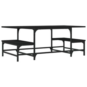 vidaXL Coffee Table Black 100x50,5x40 cm Engineered Wood