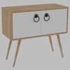 Homemania Multiuse Cabinet Tia 90x40x80 cm White and Oak