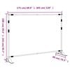 vidaXL Backdrop Stand Black 305x243 cm Steel