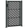 vidaXL Garden Gate Black 100x150 cm Steel Cross Design
