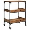 vidaXL Kitchen Trolley Old Wood 60 x 41 x 80.5 cm Engineered Wood