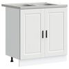 vidaXL Sink Base Cabinet Porto 2 pcs White 80 x 46 x 81.5 cm