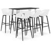vidaXL 7 Piece Bar Set Black and White