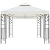 vidaXL Gazebo with Double Roof White 6x3 m Steel