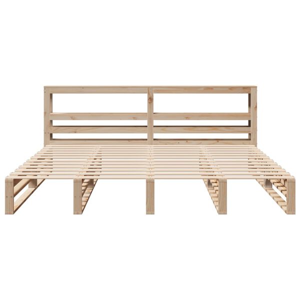 vidaXL Bed Frame without Mattress 200x200 cm Solid Wood Pine