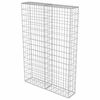 vidaXL Gabion Wall with Covers Galvanised Steel 100x20x150 cm