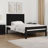 vidaXL Wall Headboard Black 108x3x60 cm Solid Wood Pine