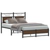vidaXL Bed Frame without Mattress Brown Oak 120x190 cm Small Double Engineered Wood