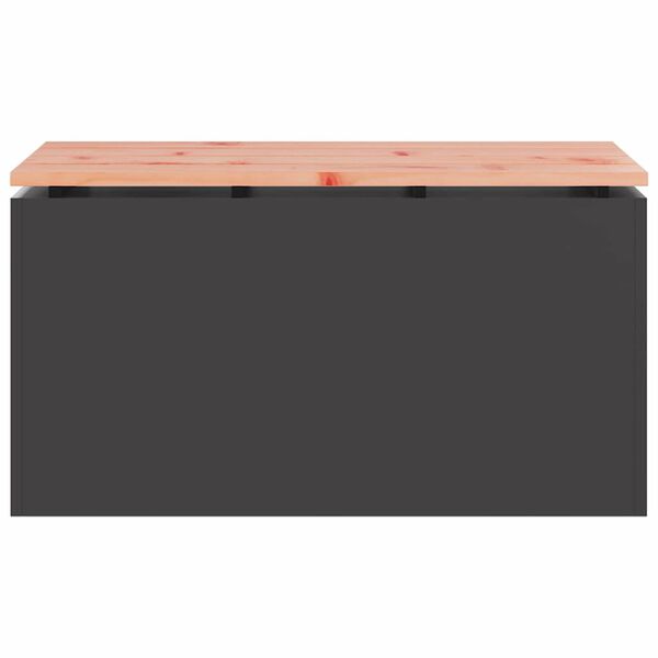 vidaXL Garden Bench Black 80 x 40 x43 cm Steel