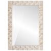 vidaXL Bathroom Mirror with Mirror White Wash Finish 50 x 70 x 2.5 cm