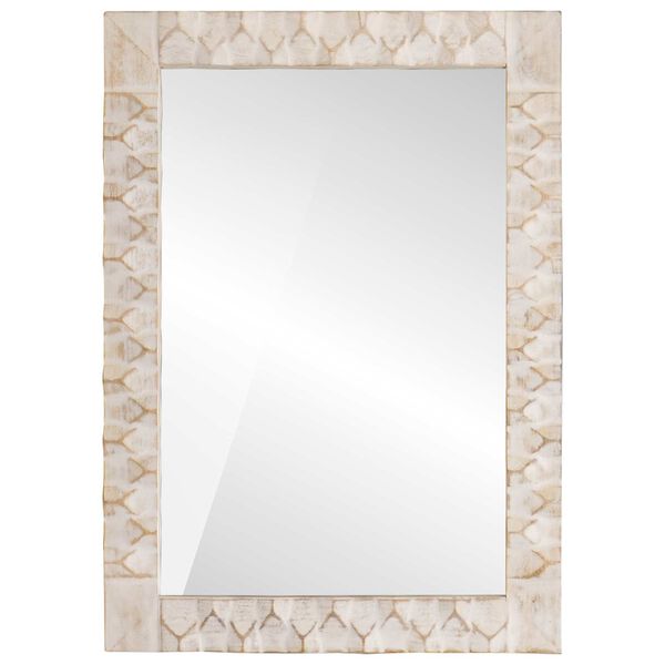 vidaXL Bathroom Mirror with Mirror White Wash Finish 50 x 70 x 2.5 cm