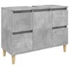 vidaXL 2 Piece Bathroom Furniture Set Concrete Grey Engineered Wood