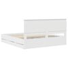 vidaXL Bed Frame with Drawer White 200 x 200 cm Engineer Wood