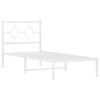 vidaXL Metal Bed Frame without Mattress with Headboard White 80x200cm