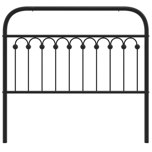 vidaXL Metal Replace Headboard Black 107 cm