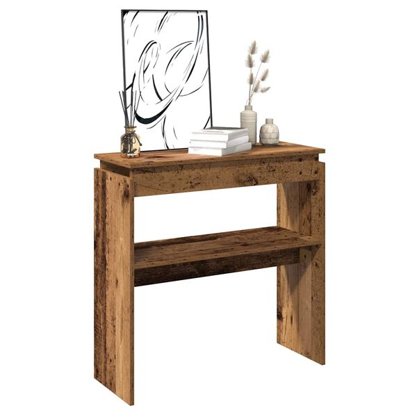 vidaXL Console Table Old Wood 102x30x80 cm Engineered Wood