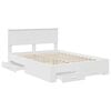 vidaXL Bed Frame with Headboard White 160 x 200 cm Engineered Wood