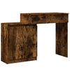 vidaXL Dressing Table with LED Smoked Oak 115x37x110.5 cm