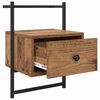 vidaXL Bedside Cabinet Old Wood 35 x 30 x 51 cm Engineered Wood