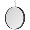 vidaXL Hanging Mirror with Hook Black 40 cm