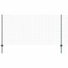 vidaXL Euro Fence with Post 10 x 1.2 m PVC-Coated Steel Green Mesh