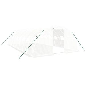 vidaXL Greenhouse with Steel Frame White 32 m² 8x4x2 m