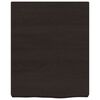 vidaXL Bathroom Countertop Dark Brown 40x50x(2-6) cm Treated Solid Wood