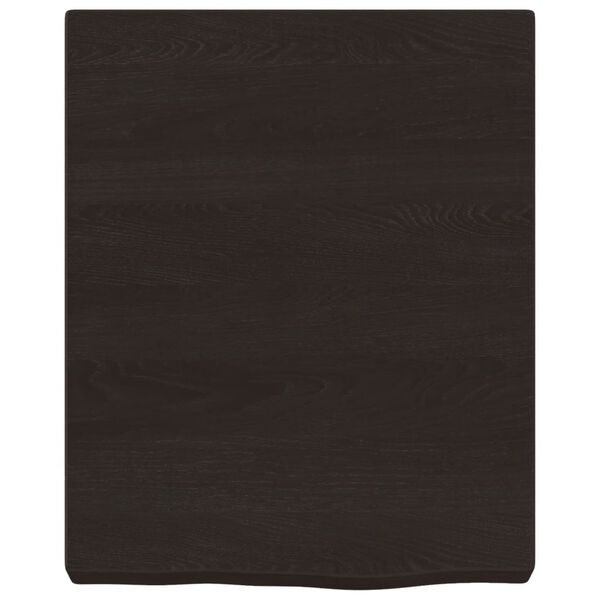 vidaXL Bathroom Countertop Dark Brown 40x50x(2-6) cm Treated Solid Wood