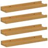 vidaXL Wall Shelf with Shelf 4 pcs Beige 40 x 9 x 3 cm Engineered Wood