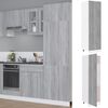 vidaXL Refrigerator Cabinet Lyon Grey Sonoma 60x57x207 cm Engineered Wood