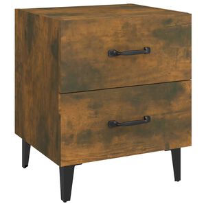 vidaXL Bedside Cabinet Smoked Oak 40x35x47.5 cm
