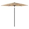 vidaXL Garden Parasol with Steel Pole Brown 268x268x226 cm