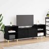vidaXL TV Cabinet Black Oak 160 x 35 x 55 cm Engineered Wood